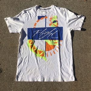 Large NIKE embroidered logo Flight T-shirt